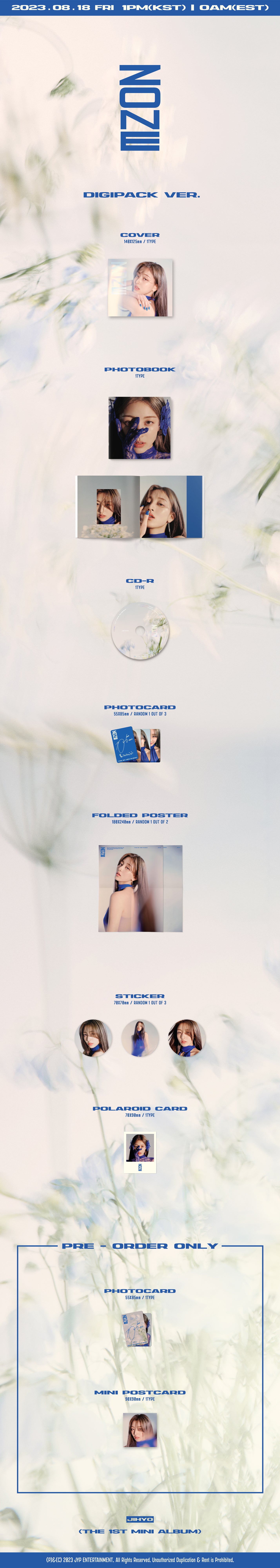 JIHYO - ZONE 1st mini album digipack (Incluye preventa) – piapollo